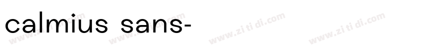 calmius sans字体转换